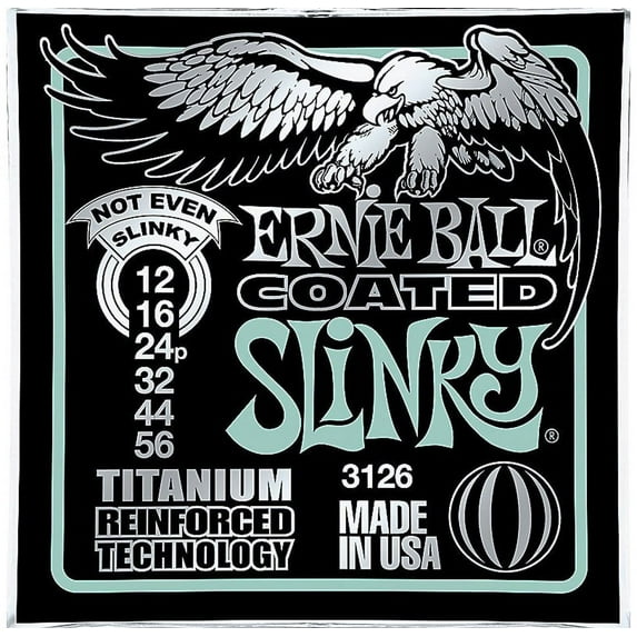 Ernie Ball Not Even Slinky Coated Titanium RPS Electric Guitar Strings 12-56