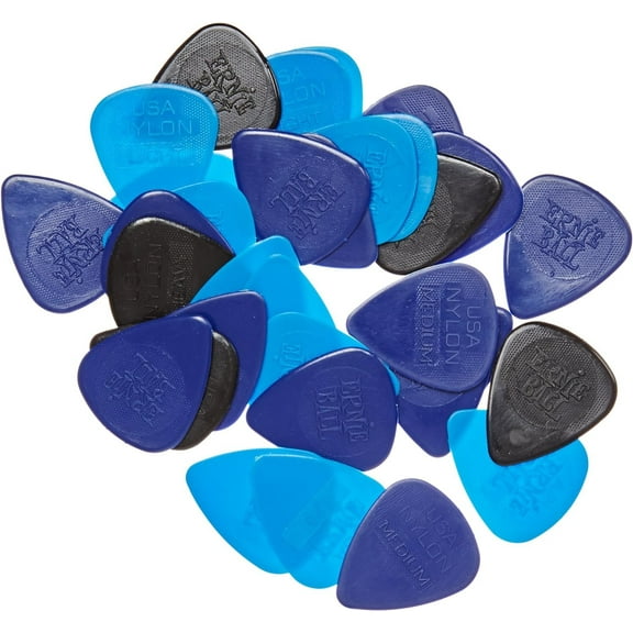 Ernie Ball Nylon Guitar Picks, Mixed Thin/Medium/Heavy, 50-pack P09133