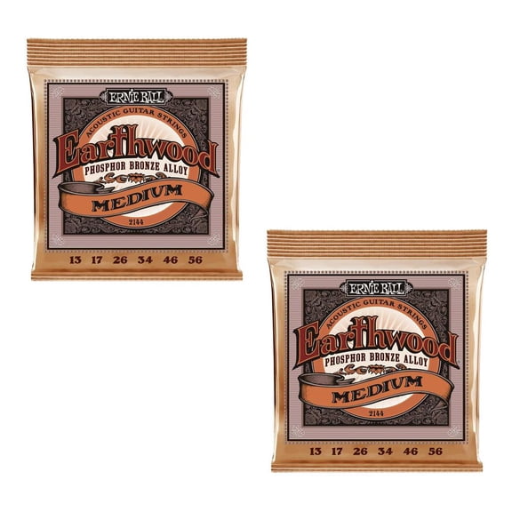 Ernie Ball P02144 ^2 EARTHWOOD Acoustic Strings, Lot of 2