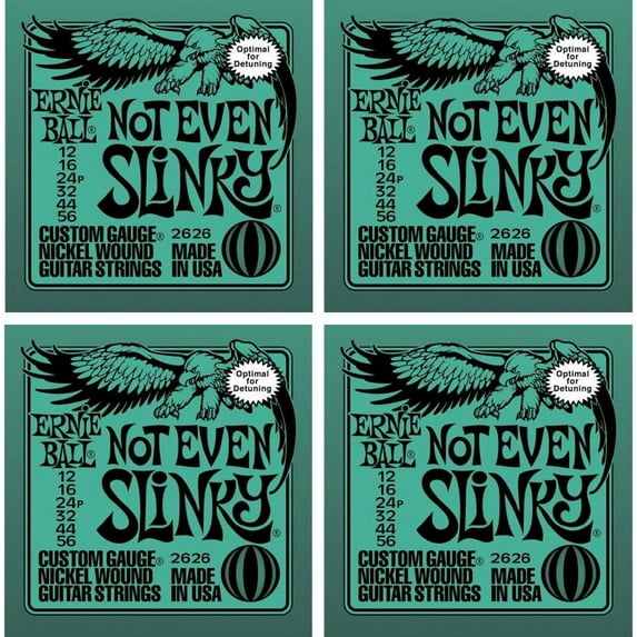 Ernie Ball P02626 ^4 Not Even Slinky Electric Strings,4 Pack