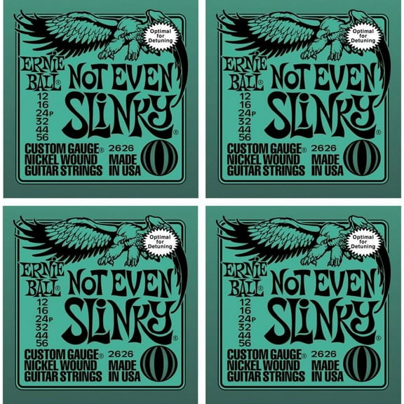 Ernie Ball P02626 ^4 Not Even Slinky Electric Strings,4 Pack
