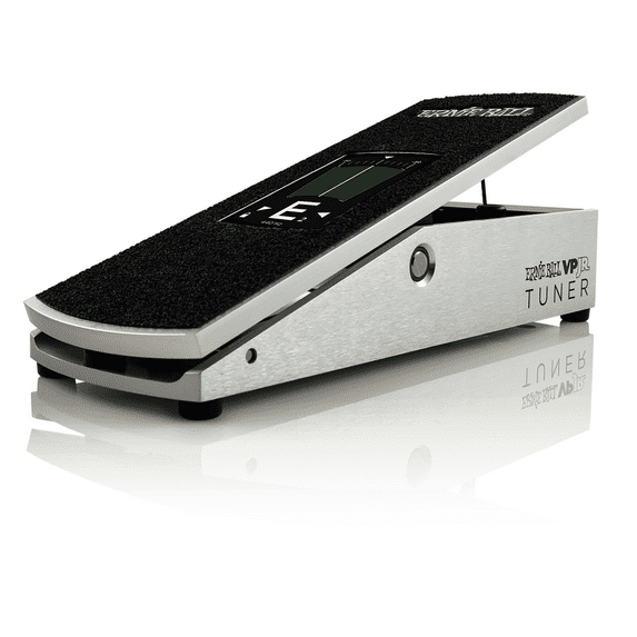 Ernie Ball P06201 VP Jr Tuner Silver Volume Pedal with Integrated Digital Guitar Tuner