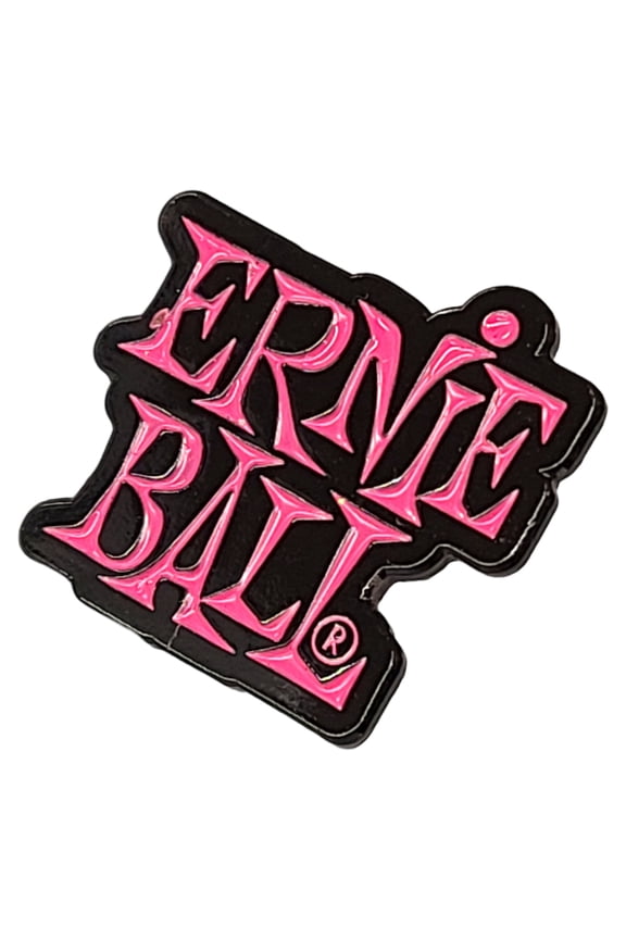 Pin Pink Logo Rock and Roll Punk Stacked Logo Enamel