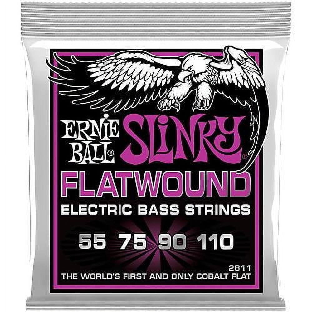 Ernie Ball Power Slinky Flatwound Electric Bass Strings - 55-110 Gauge