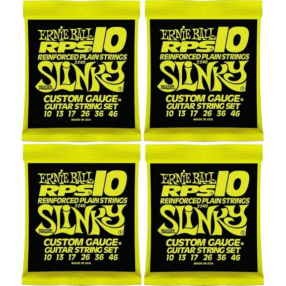 Ernie Ball RPS Regular Slinky Guitar Strings, 10-13-17-26-36-46, Lot/4, P02240^4