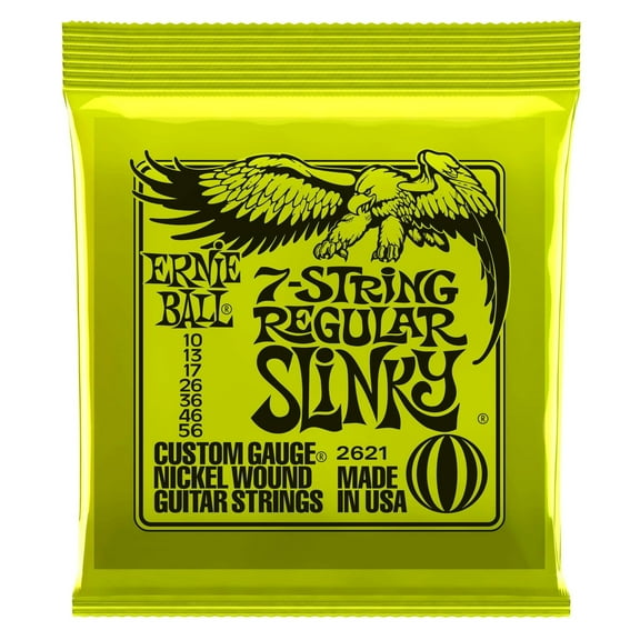 Ernie Ball Regular Slinky 7-String Nickel Wound Electric Guitar Strings - 10-56 Gauge