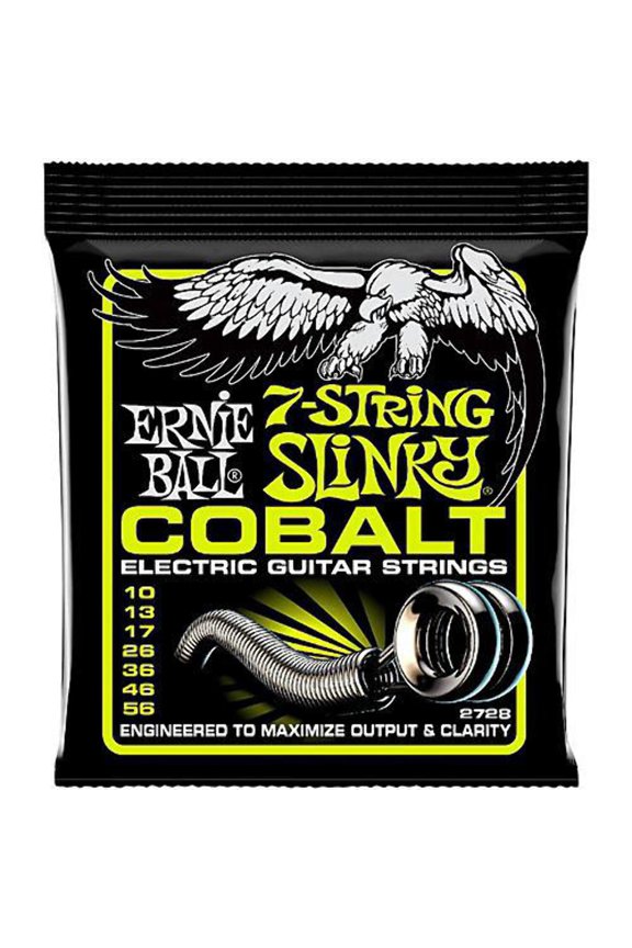 Regular Slinky Cobalt 7-String Electric Guitar Strings, 10-56
