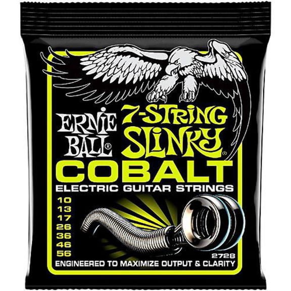 Ernie Ball Regular Slinky Cobalt 7-String Electric Guitar Strings, 10-56
