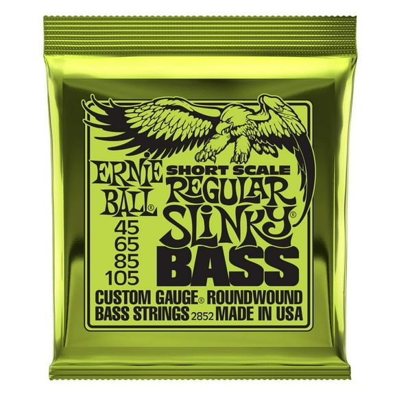 Ernie Ball Regular Slinky Nickel Wound Short Scale Bass Strings, 45-105