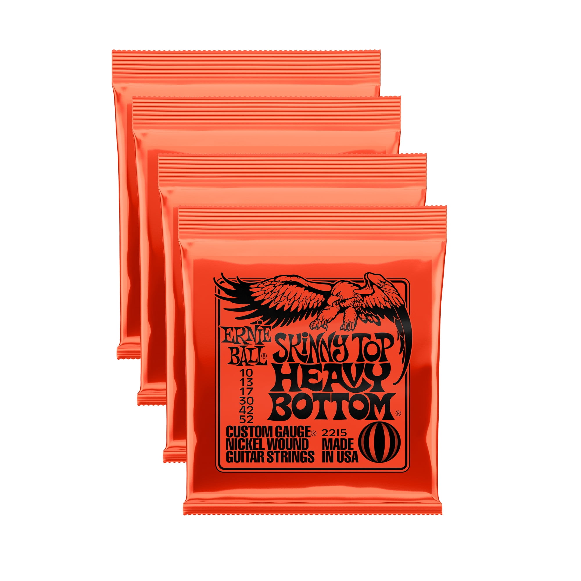 Ernie Ball Skinny Top Heavy Bottom Electric Guitar Strings, Lot of 4, P02215^4