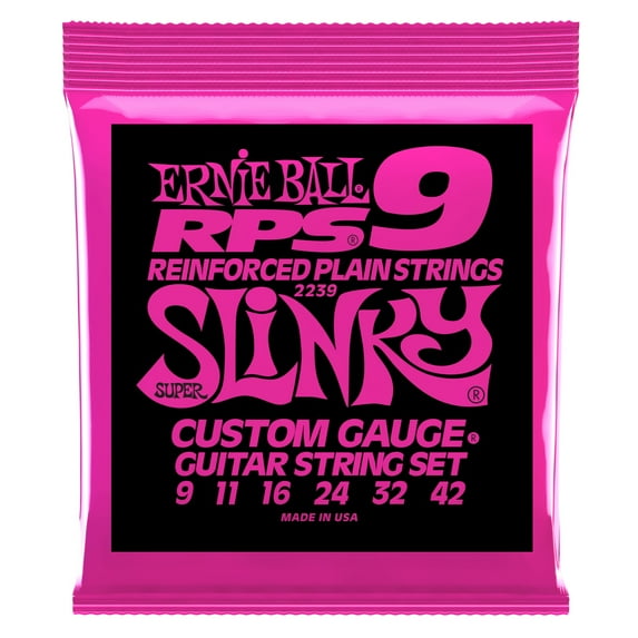 Ernie Ball Super Slinky RPS Nickel Wound Electric Guitar Strings, 9-42 Gauge