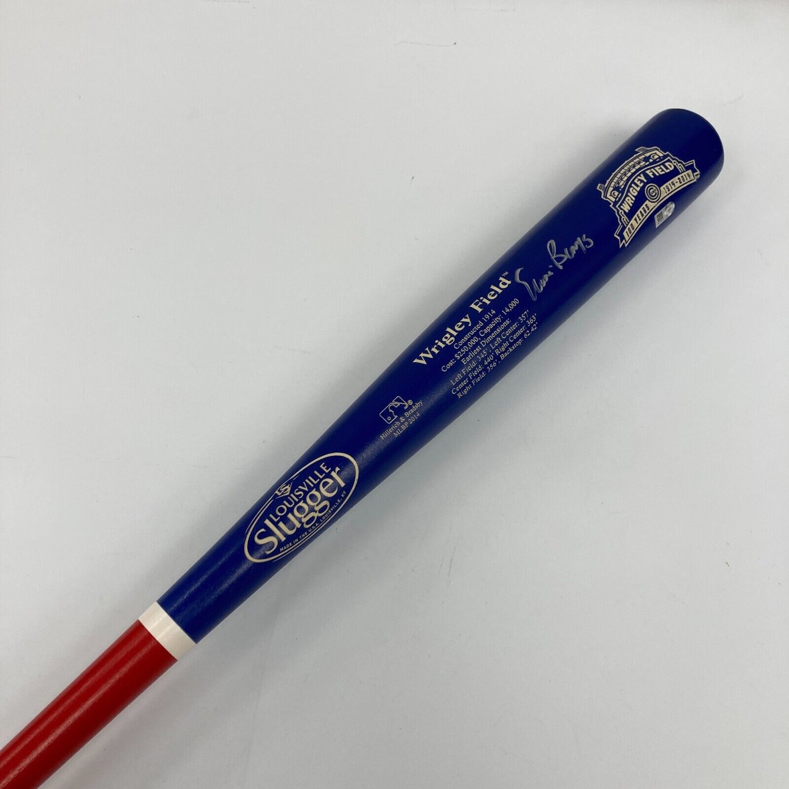 Ernie Banks Signed Wrigley Field 100th Anniversary Baseball Bat MLB Authentic
