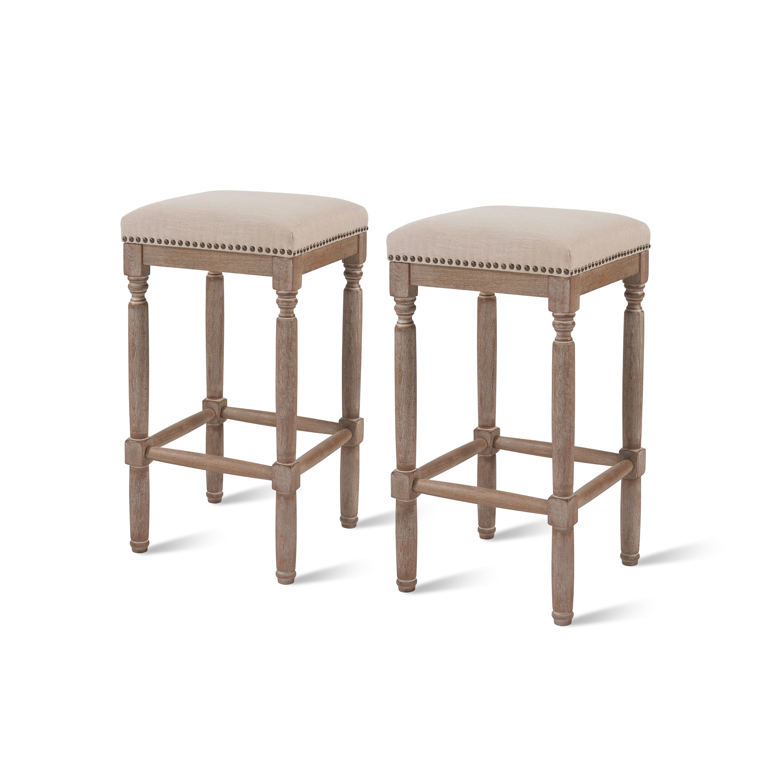 Ernie Fabric Counter Stool Cream