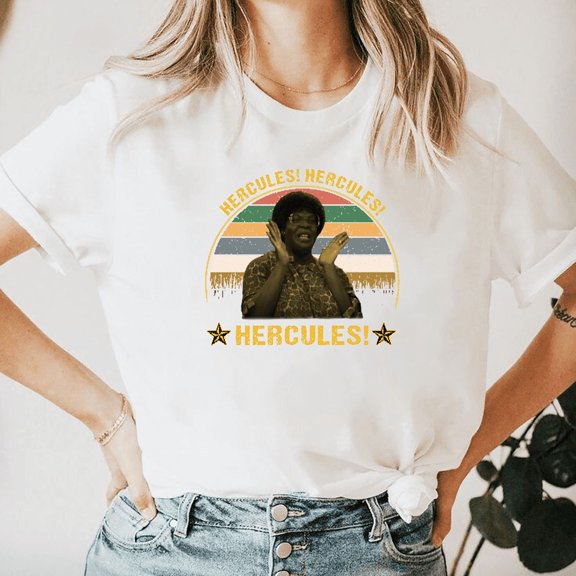 Ernie Klump Hercules Nutty Professor Sunset Fan Graphic Unisex T-shirt, for men & women, up to size 5XL