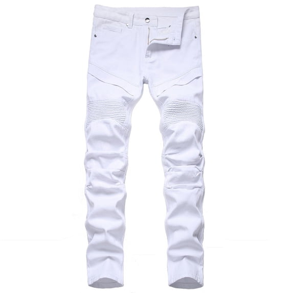 safuny Cargo Pants for Men Fashion Fall Winter Long Trousers High Waist Soft Safety Full Pants with Pocket Solid Color Comfy Lounge Casual White M(31)