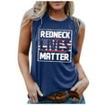 thumbnail image 1 of Ernkv Clearance Loose Tank Tops for Women Redneck Lives Matter Retro Camisole Sleeveless Round Neck Vest Independence Day Relaxed Beach Blouses Fashion Summer Navy S, 1 of 5