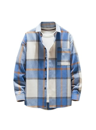 Mens Blue Plaid Blazer