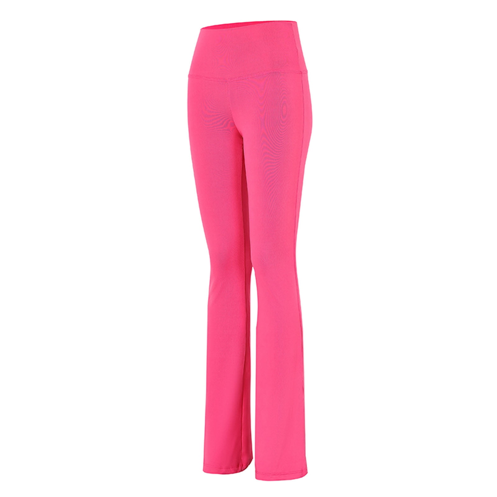 Ernkv Women's Sports Yoga Leggings Flare Pants Clearance Solid Clothing  Summer High Elastic Waist Comfy Trousers Stretch Fit Fashion Retro Hot Pink  S
