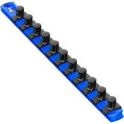 Ernst 8419 13 LONG 1/2 Drive TWIST LOCK Socket Rail Organizer - BLUE