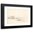 thumbnail image 1 of Ernst Fries 14x11 Black Modern Framed Museum Art Print Titled - Via Appia Antica with the Tomb of Cecilia Metella (1824), 1 of 5