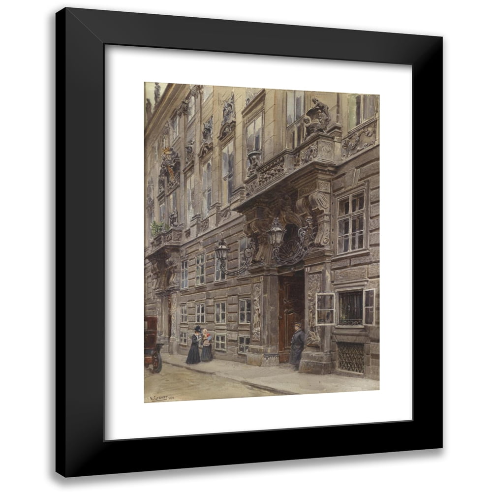 Ernst Graner 14x18 Black Modern Framed Museum Art Print Titled Palais