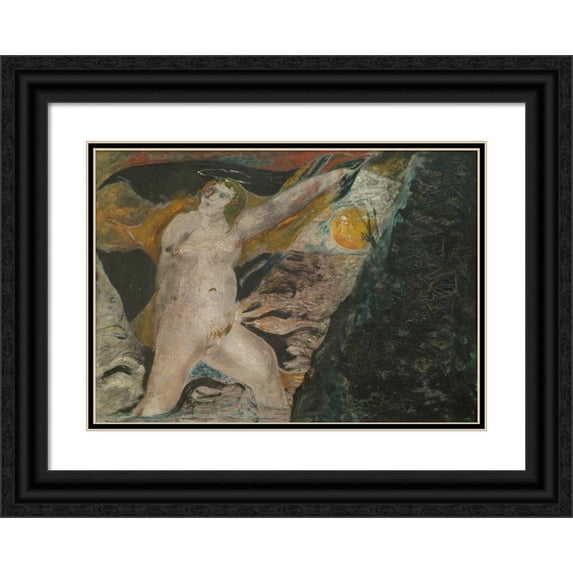 Ernst Josephson 14x11 Black Ornate Wood Framed Double Matted Museum Art Print Titled: Svea's Banner (1895)
