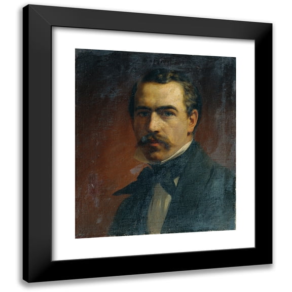 Ernst Lafite 12x14 Black Modern Framed Museum Art Print Titled - Self -Portrait