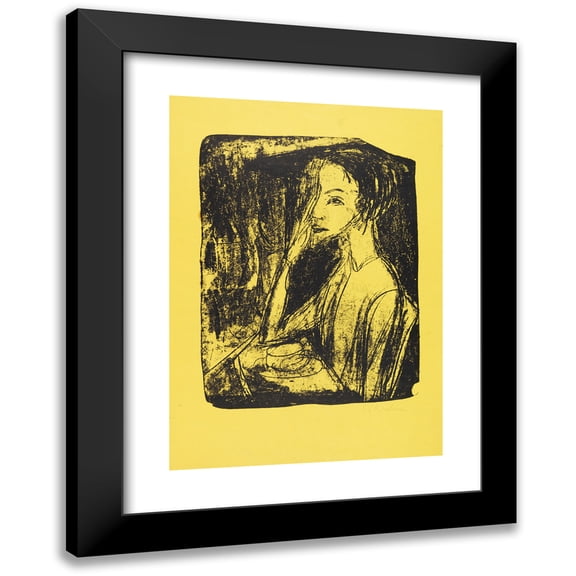 Ernst Ludwig Kirchner 11x14 Black Modern Framed Museum Art Print Titled - Portrait Ms. Nelly Fehr (1915)