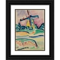 thumbnail image 1 of Ernst Ludwig Kirchner 11x14 Black Ornate Wood Framed Double Matted Museum Art Print Titled: Windmuhle (A Windmill on Fehmarn) (1908), 1 of 5