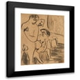 thumbnail image 1 of Ernst Ludwig Kirchner 12x14 Black Modern Framed Museum Art Print Titled - Bathing Couple in the Studio (1908), 1 of 5