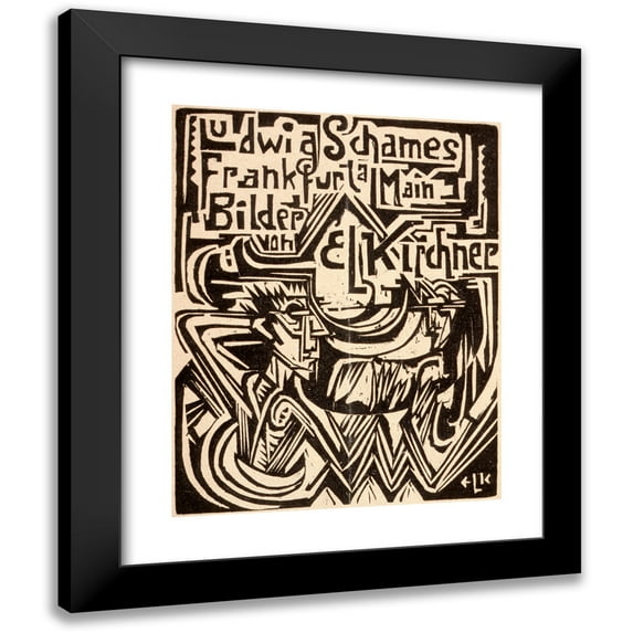 Ernst Ludwig Kirchner 12x14 Black Modern Framed Museum Art Print Titled - Ludwig Schaames, Frankfurt Am Main (1919)