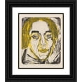 thumbnail image 1 of Ernst Ludwig Kirchner 12x14 Black Ornate Wood Framed Double Matted Museum Art Print Titled: Head Mary Wigmann (1926), 1 of 5