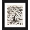 thumbnail image 1 of Ernst Ludwig Kirchner 12x14 Black Ornate Wood Framed Double Matted Museum Art Print Titled: The Sower (Broadcaster) (1905), 1 of 5