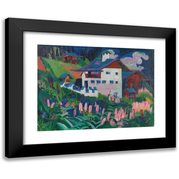 Ernst Ludwig Kirchner 14x11 Black Modern Framed Museum Art Print Titled - Our House (1918-1922)