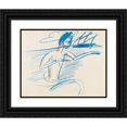 thumbnail image 1 of Ernst Ludwig Kirchner 14x12 Black Ornate Wood Framed Double Matted Museum Art Print Titled: Bathing Act with Sailboat (1913), 1 of 5