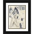 thumbnail image 1 of Ernst Ludwig Kirchner 14x18 Black Ornate Wood Framed Double Matted Museum Art Print Titled - Archers (ca. 1935), 1 of 5