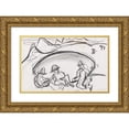 thumbnail image 1 of Ernst Ludwig Kirchner 18x13 Gold Ornate Wood Frame and Double Matted Museum Art Print Titled - Boys Am See (1919), 1 of 4