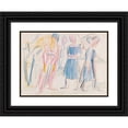 thumbnail image 1 of Ernst Ludwig Kirchner 18x14 Black Ornate Wood Framed Double Matted Museum Art Print Titled - Women in Landscape (1925-1930), 1 of 5