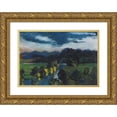 thumbnail image 1 of Ernst Ludwig Kirchner 18x14 Gold Ornate Wood Frame and Double Matted Museum Art Print Titled - The Mulde Near Lichtenwalde (1903-20), 1 of 4