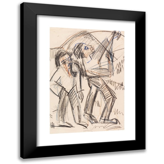 Ernst Ludwig Kirchner 18x24 Black Modern Framed Museum Art Print Titled - Archer (1920)