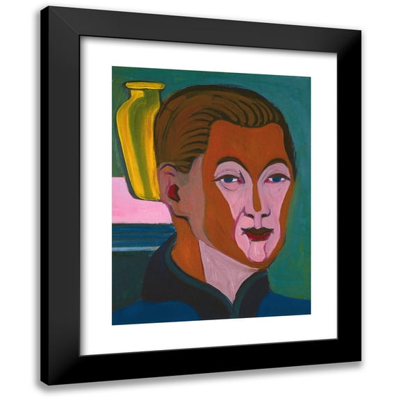 Ernst Ludwig Kirchner 19x24 Black Modern Framed Museum Art Print Titled - Self Portrait (1925)