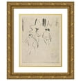 thumbnail image 1 of Ernst Ludwig Kirchner 20x24 Gold Ornate Framed and Double Matted Museum Art Print Titled - Moritzburger Bathend in the Undergrowth (1910), 1 of 4