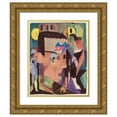thumbnail image 1 of Ernst Ludwig Kirchner 20x24 Gold Ornate Framed and Double Matted Museum Art Print Titled - Self-Portrait (1928), 1 of 4