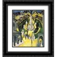 thumbnail image 1 of Ernst Ludwig Kirchner 2x Matted 20x22 Black Ornate Framed Art Print 'Der Belle Alliance Platz in Berlin', 1 of 2