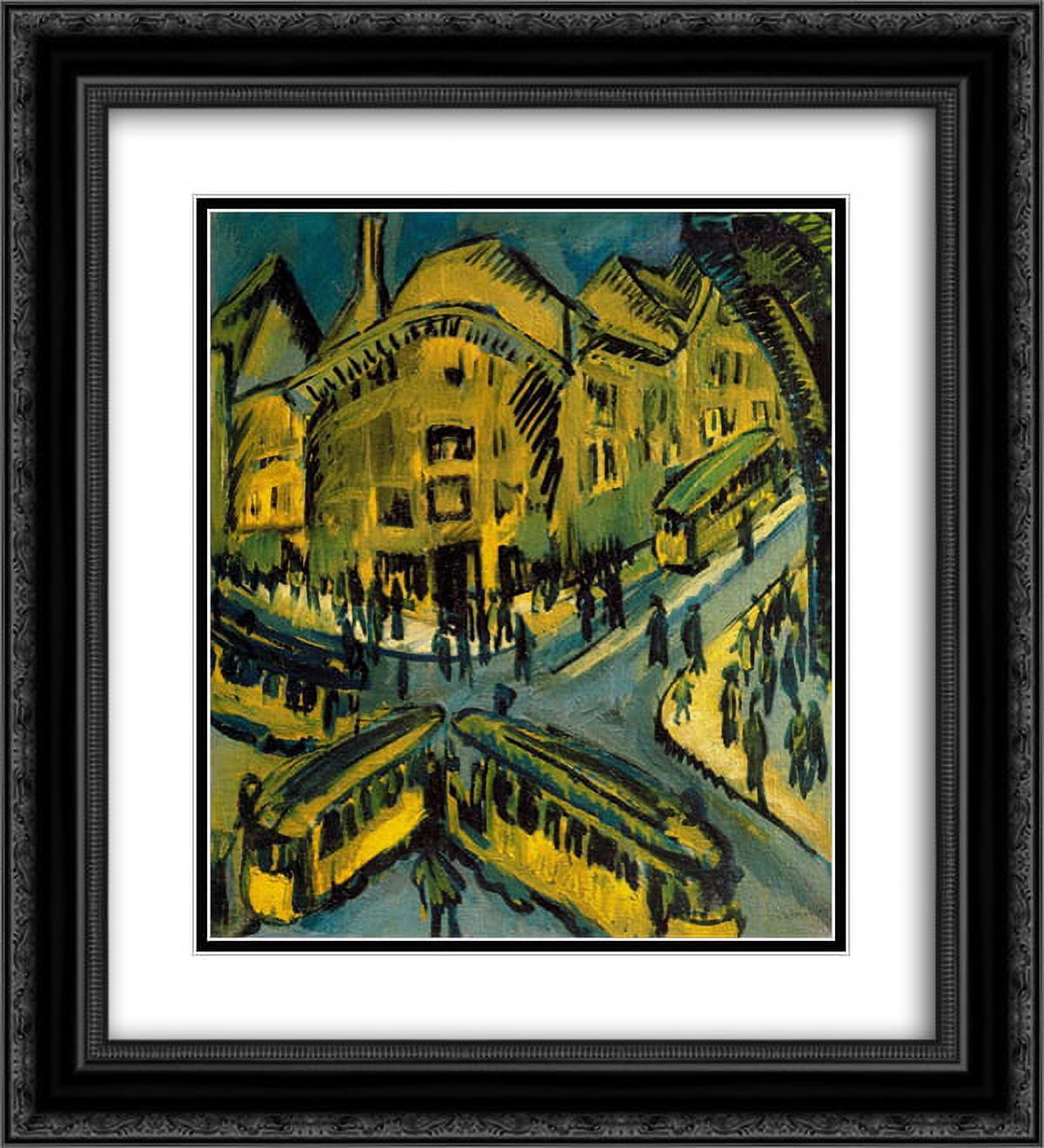 Ernst Ludwig Kirchner 2x Matted 20x22 Black Ornate Framed Art