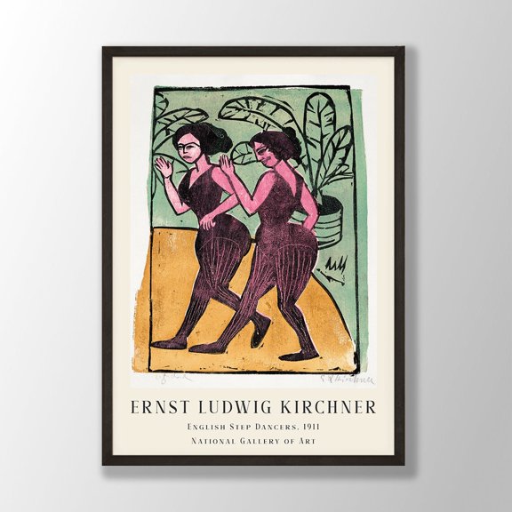 Ernst Ludwig Kirchner Art Print Expressionist English Step Dancers Home Decor Office Wall Art
