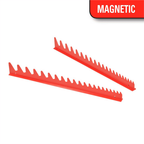 Ernst Mfg. 20 Tool Wrench Rail Set  w/ Magnetic Backing - Red