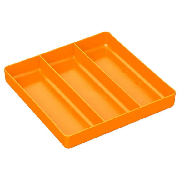 Ernst Manufacturing 5025 10.5 x 10.5" 3 compartment Organizer Tray - Orange