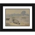 thumbnail image 1 of Ernst Morgenstern 18x14 Black Ornate Wood Framed Double Matted Museum Art Print Titled - From the Hampton Court Park, August 5, 1880, 1 of 5
