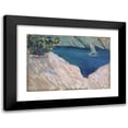 thumbnail image 1 of Ernst Schiess 14x11 Black Modern Framed Museum Art Print Titled - Sea Bay with Sailboat, 1 of 5